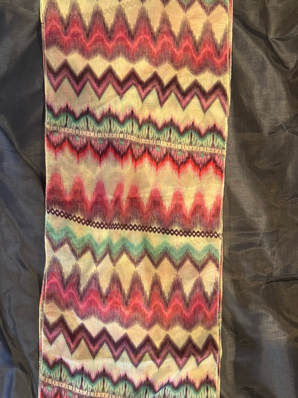 Chevron Wave Multicolor Infinity Fashion Scarf Vibrant Pink Teal Purple